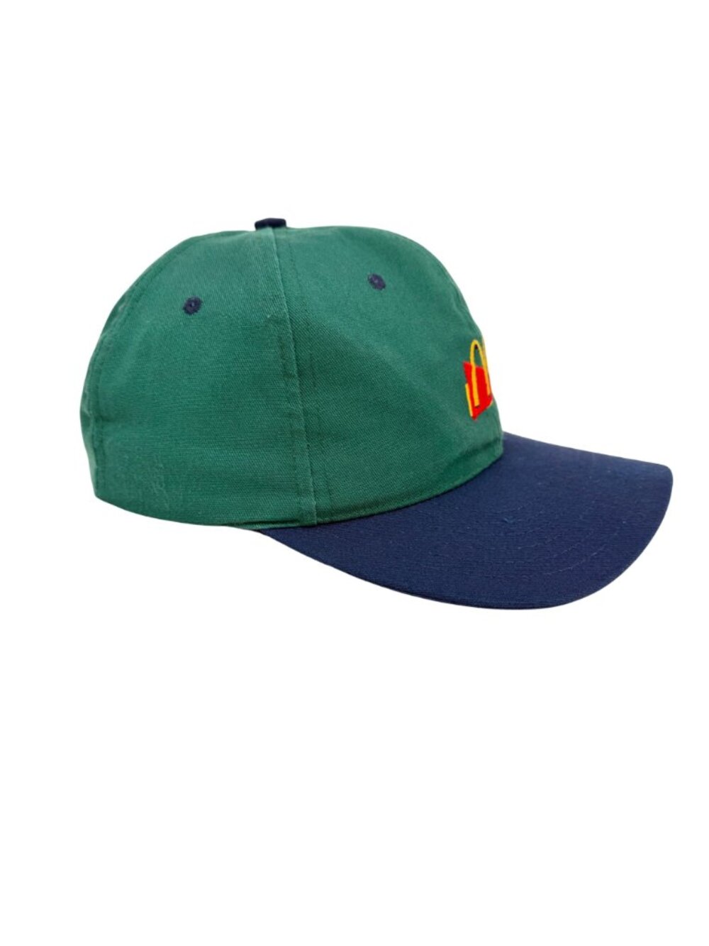 Vintage 90's McDonald's Employee Snapback Hat Green/Blue Embroidered - Picture 3 of 4